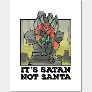 Satan Satanic Santa Claus Christmas Devil Gothic Occult Goth Posters and Art